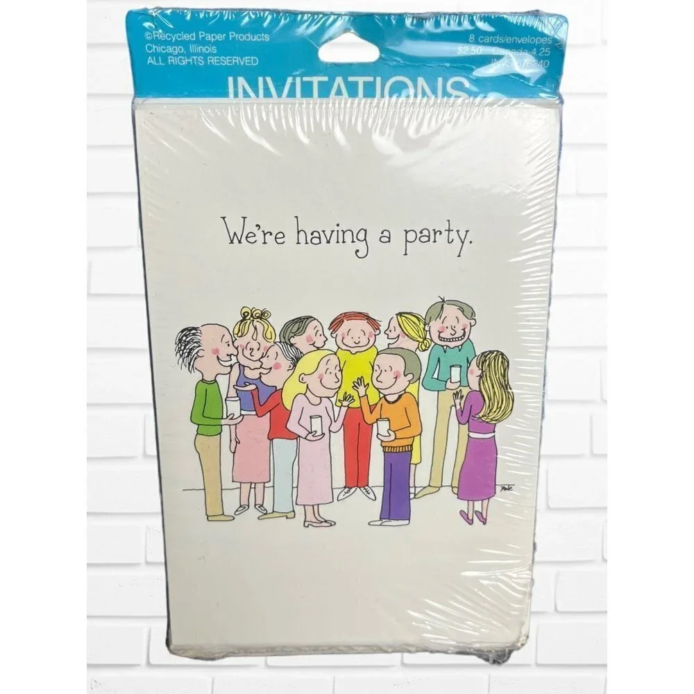 5/$25 Vintage Party Invitations Dale Cards Party Supply 1980s Funny‎
